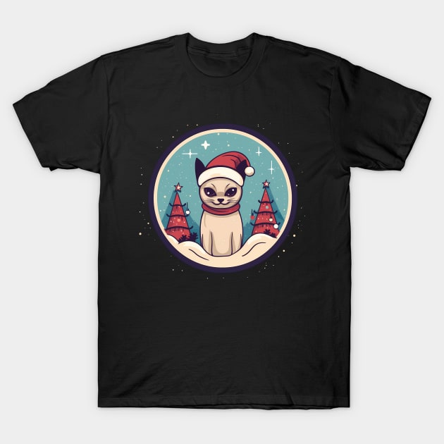 Siamese Cat Xmas, Love Cats T-Shirt by dukito